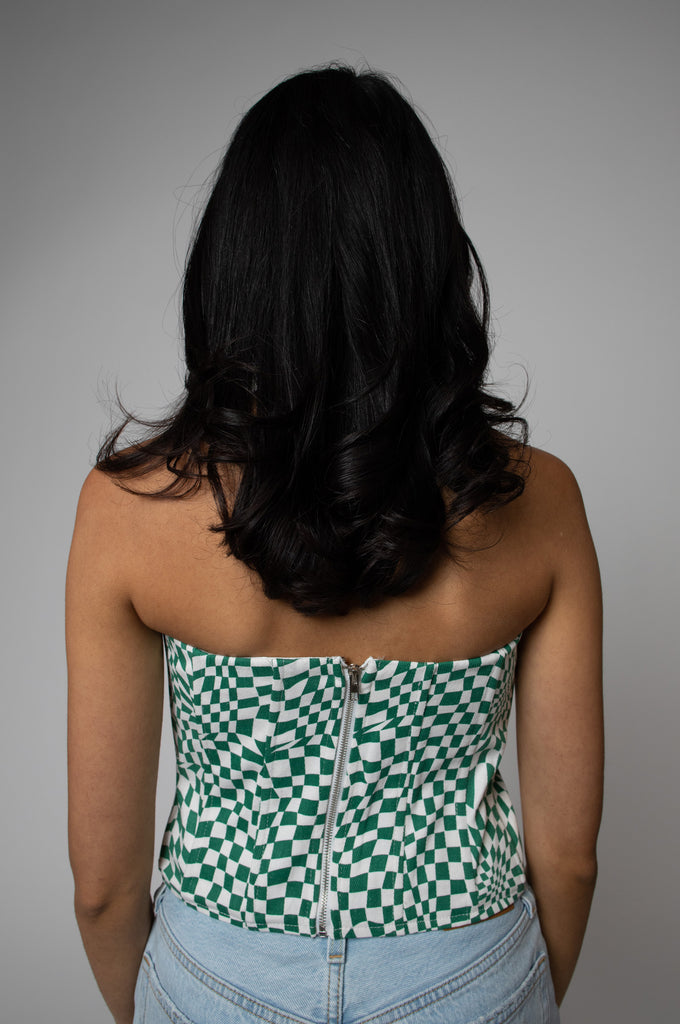 CHECKERED GREEN CORSET