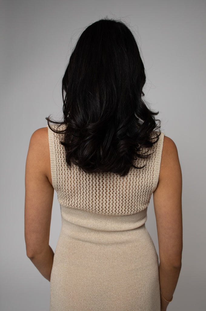 KNIT MOCK NECK DRESS